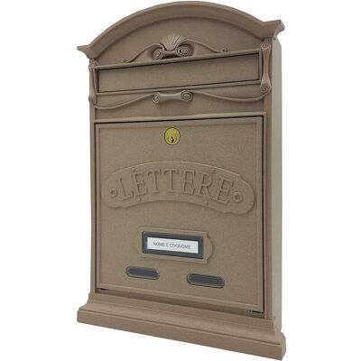 Alubox CASSETTA POSTALE PER ESTERNO LETTERE ALLUMINIO SABBIA 27x42x8,5 cm (LxHxP) Alubox CASSETTA POSTALE PER ESTERNO LETTERE ALLUMINIO SABBIA 27x42x8,5 cm (LxHxP)