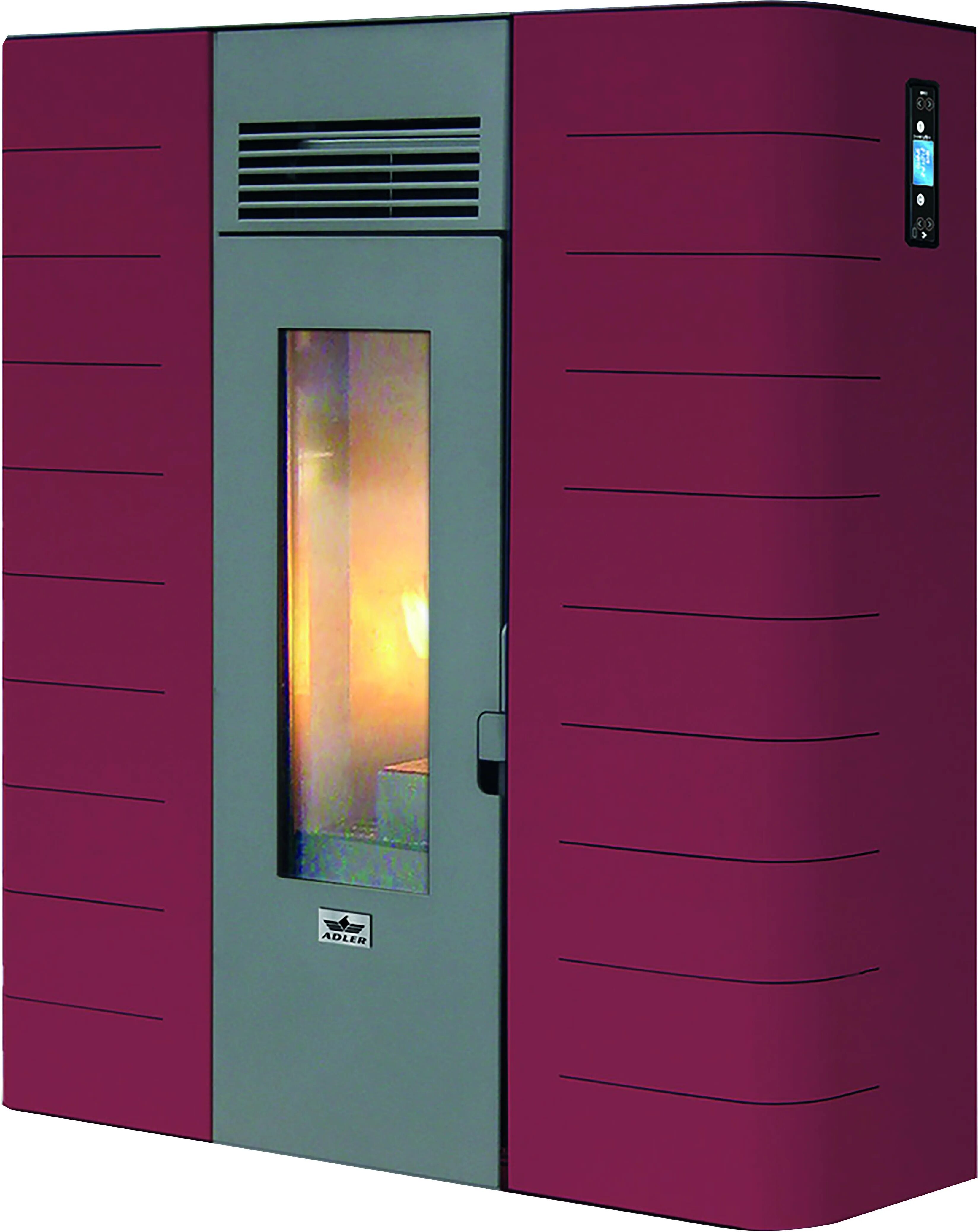 Stufa A Pellet Adler Iris 12 Canalizzata Bordeaux Stufa A Pellet Adler Iris 12 Canalizzata Bordeaux