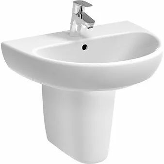 Geberit Lavabo A Colonna E Sospeso  Serie Selnova Pro In Ceramica Bianca 65x50 Cm (Lxp)