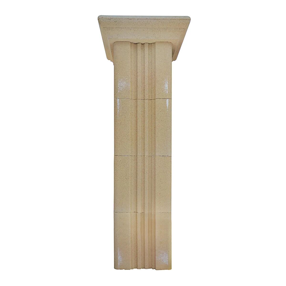 Colonna In Cemento Rigata 20x20x25 Cm Gialla Idrofugata