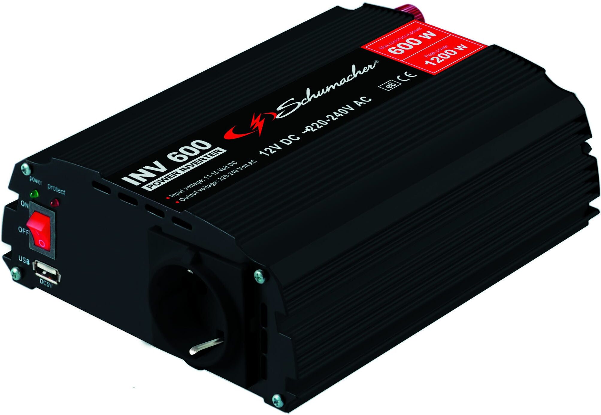 SCHUMACHER Convertitore Corrente 600 W  12-220 V Frequenza 50/60 Hz SCHUMACHER Convertitore Corrente 600 W  12-220 V Frequenza 50/60 Hz
