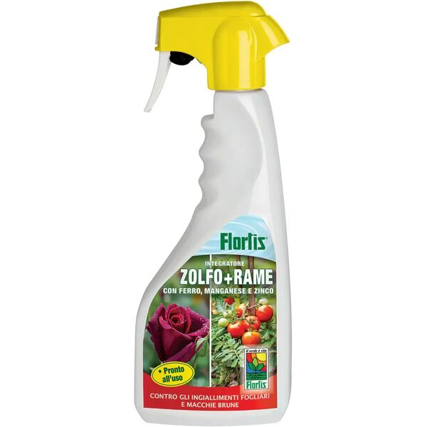 flortis integratore liquido per piante frutto e fiore  pronto all' uso con zolfo e rame 500 ml