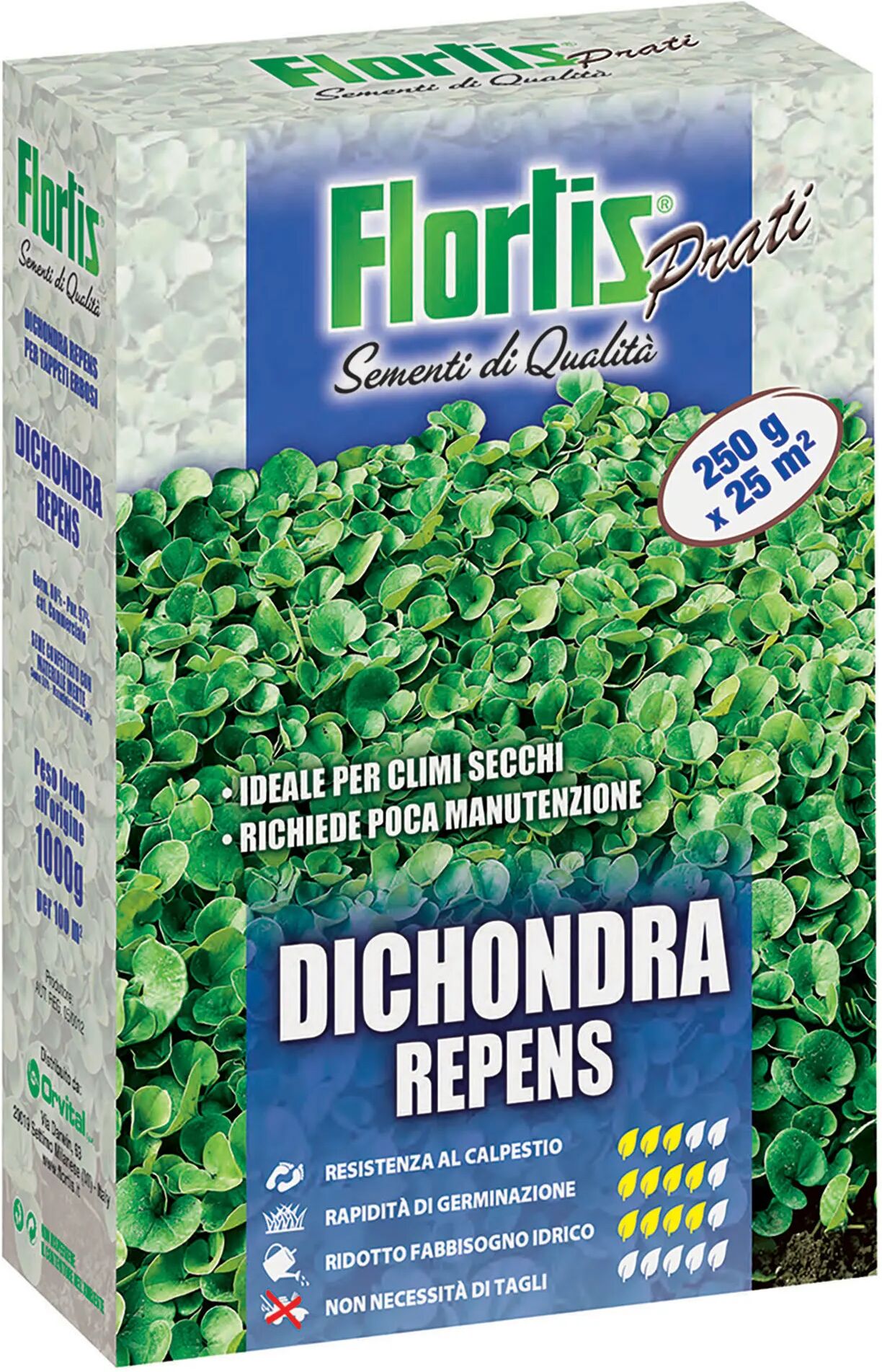 flortis seme prato dichondra repens per 25 m² 0,25 kg