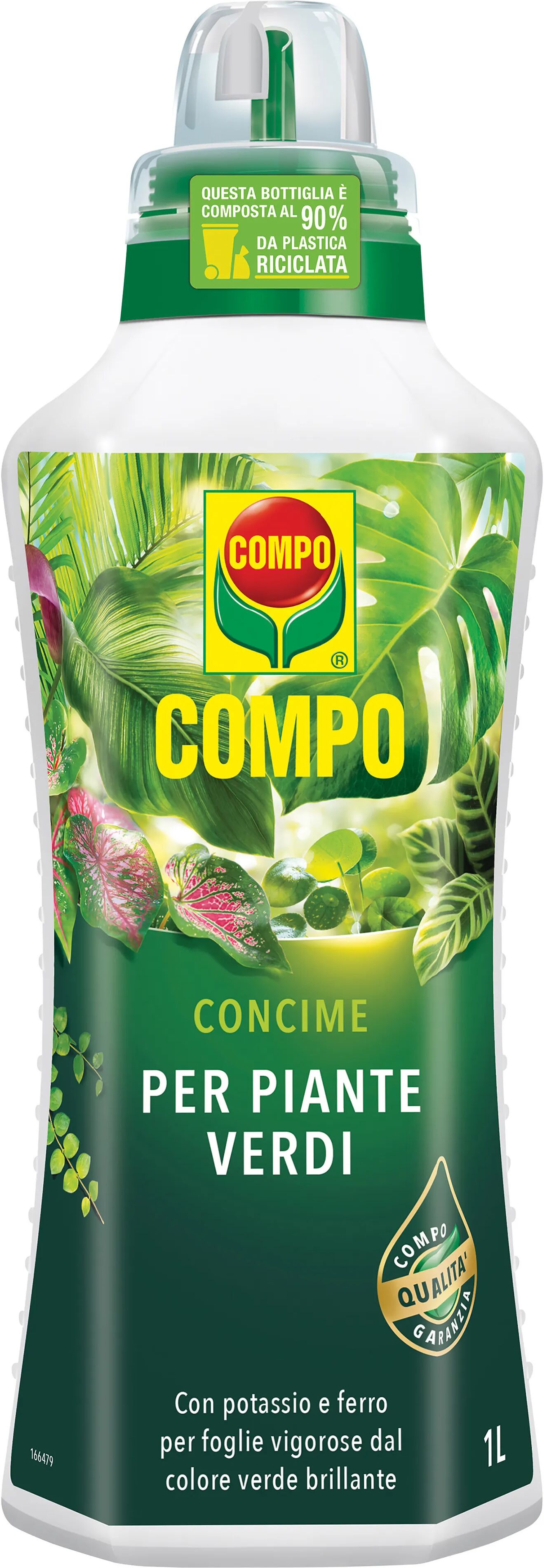 compo concime piante verdi liquido  pronto effetto npk 7.3.6 + fe con microelementi 1l