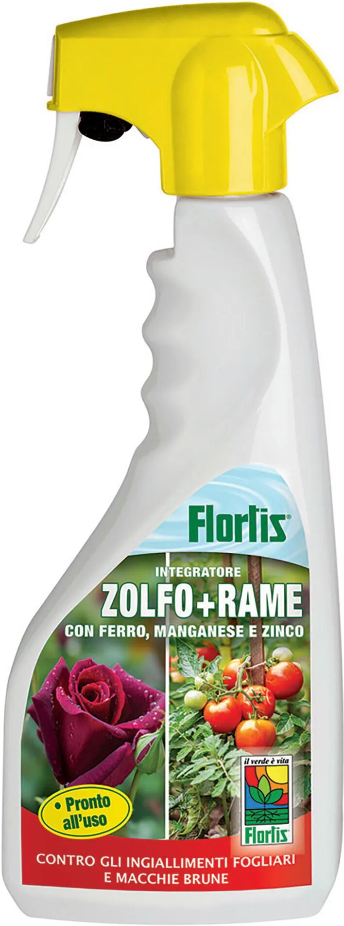 flortis integratore liquido per piante frutto e fiore  pronto all' uso con zolfo e rame 500 ml