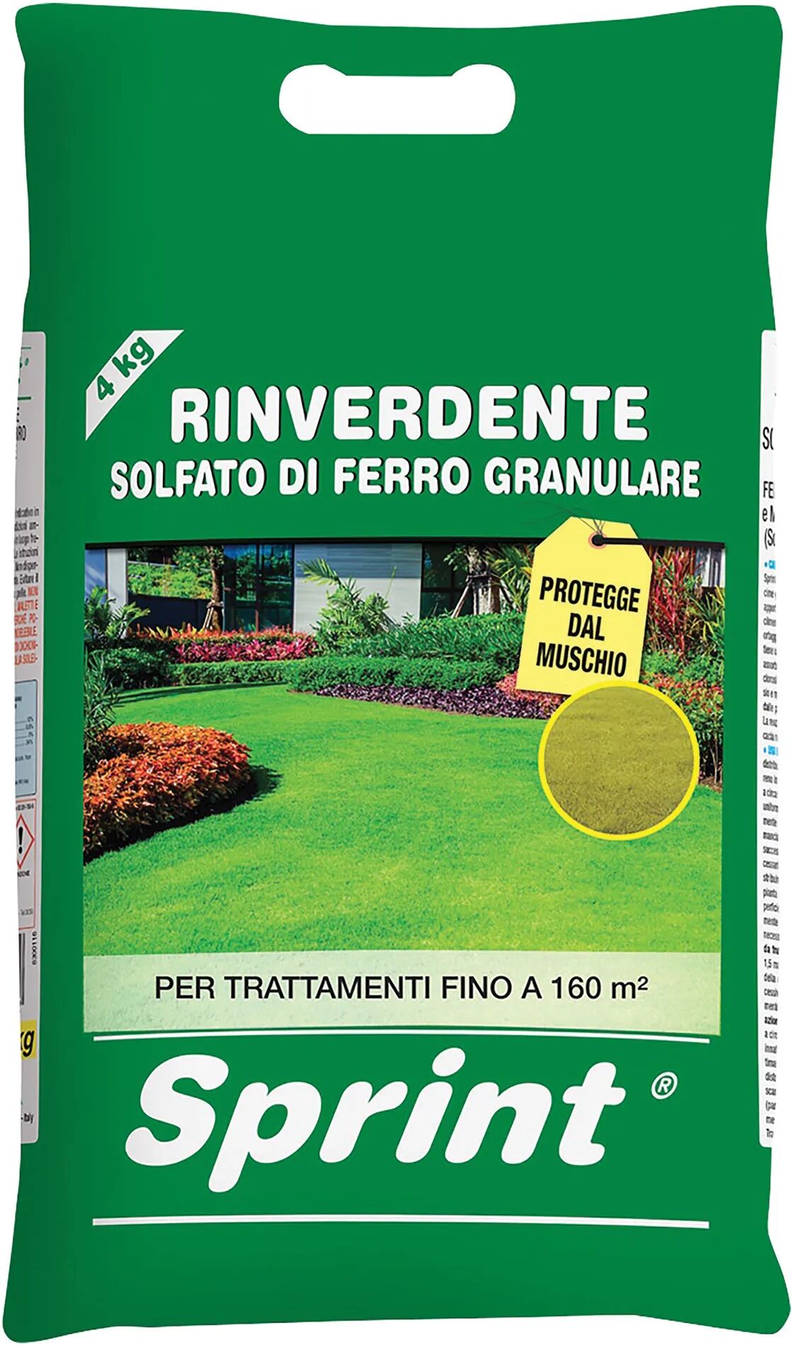 sprint concime prato-giardino granulare  ferro plus pronto effetto fe 12 +mn+mg 4 kg