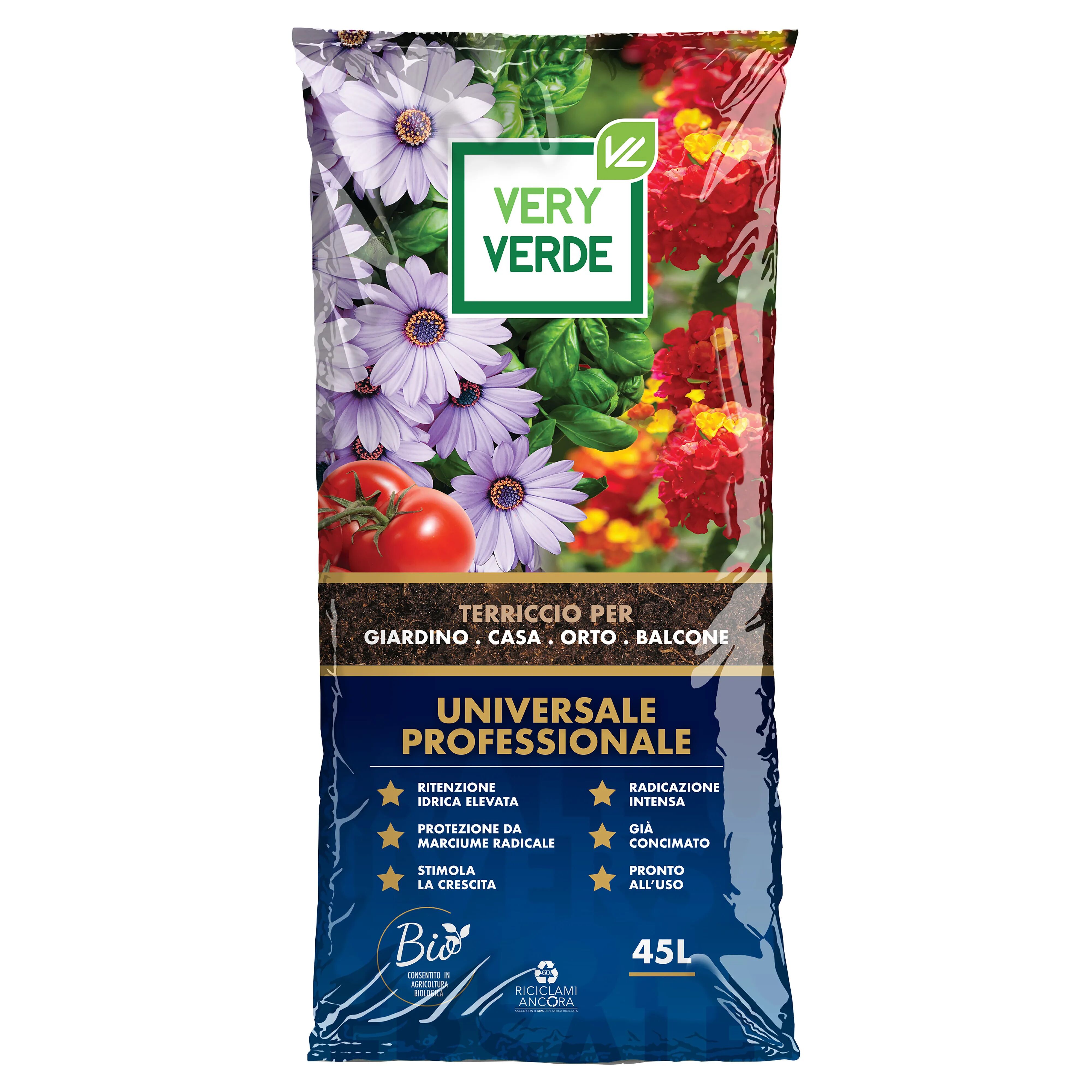 Tecnomat TERRICCIO UNIVERSALE PROFESSIONALE 45 l VERY VERDE CONCIMATO