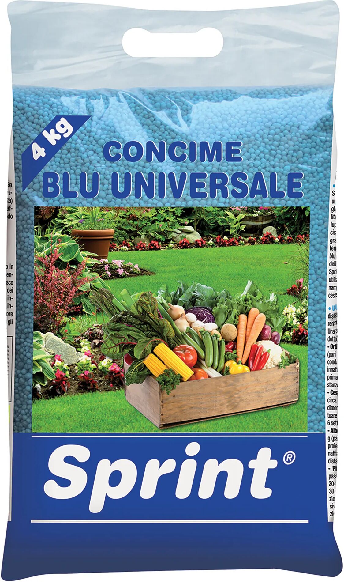 Sprint CONCIME UNIVERSALE GRANULARE  BLU PRONTO EFFETTO NPK 12.12.17 +S 4kg