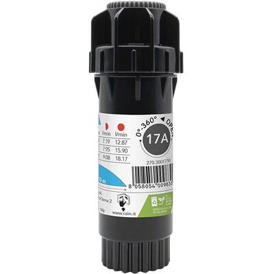 Rain IRRIGATORE STATICO S020 GRAY CON TESTINA 17A ALZO 5 cm RAGGIO 5,7 m Rain IRRIGATORE STATICO S020 GRAY CON TESTINA 17A ALZO 5 cm RAGGIO 5,7 m