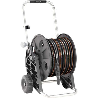 Claber CARRELLO GENIUS PRONTO30 CON TUBO 30 m 1/2" CON LANCIA PRESA RUBINETTO E 4 RACCORDI Claber CARRELLO GENIUS PRONTO30 CON TUBO 30 m 1/2" CON LANCIA PRESA RUBINETTO E 4 RACCORDI