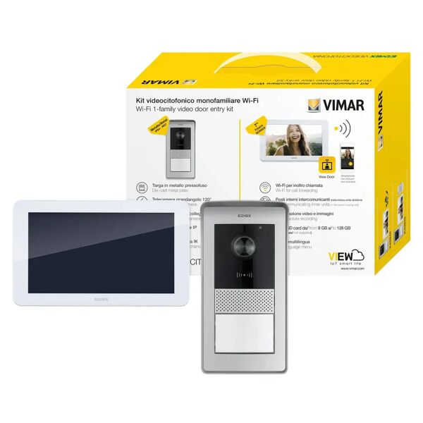 tecnomat kit videocitofonico monofamiliare wi-fi vimar k42955 a 2 fili monitor 7 con rfid