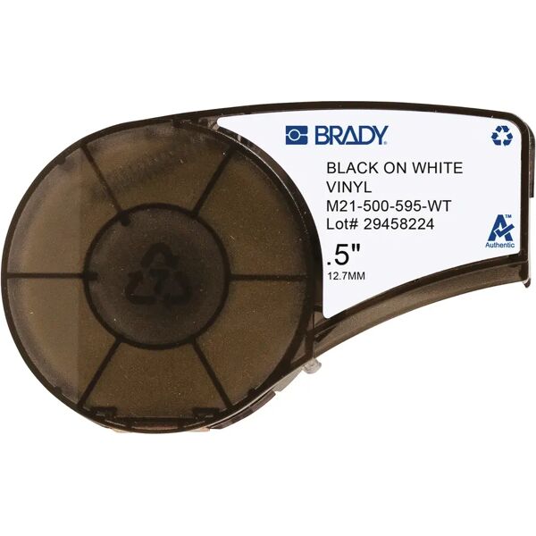 brady nastro  bianco su nero spessore 12,7 mm lunghezza 6,5 m ad alte prestazioni