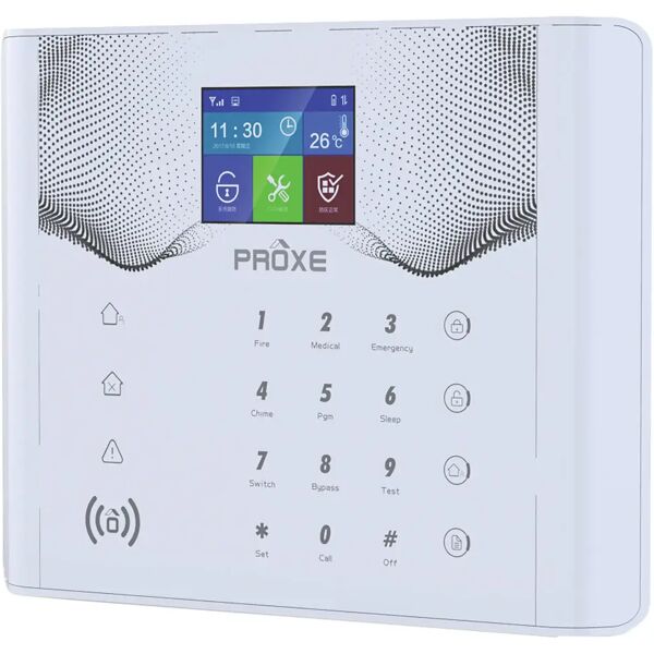 proxe kit allarme  sicura pro ii wireless gsm wifi a colori touch screen 8 zone