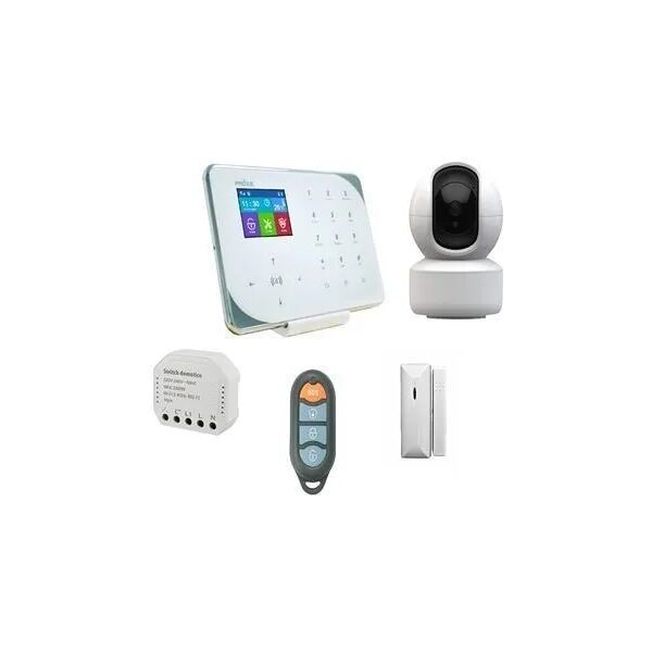 proxe kit allarme  wi-fi gsm wireless con centrale tastiera soft touch controllo app o sms