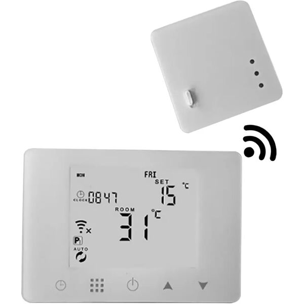 proxe cronotermostato settimanale da parete  wifi bianco controllo remoto app tuya 230v