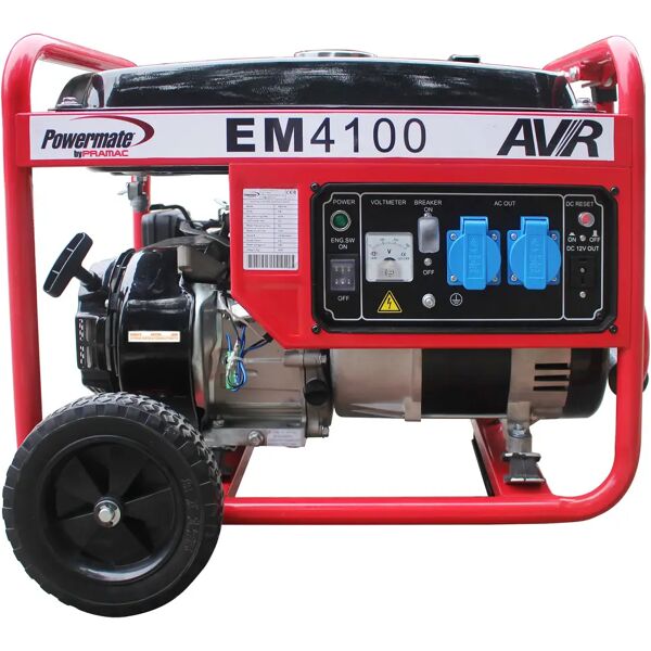 powermate generatore 3500 w  em 4100 avr benzina potenza continua 3200 w 4 tempi monofase