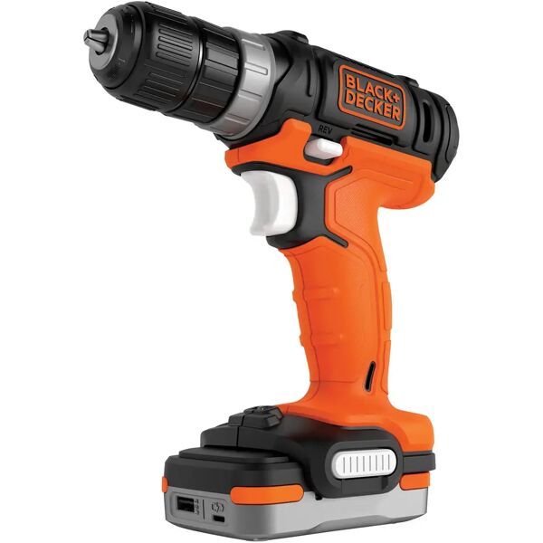 black & decker trapano avvitatore b&d 12 v bdcdd12s1-qw batteria litio 1,5 ah peso 0,93 kg