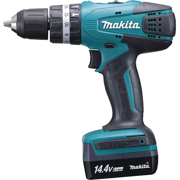 makita trapano battente  14,4 v hp347dwe 30 nm 2 batterie litio 1,5 ah peso 1,5 kg