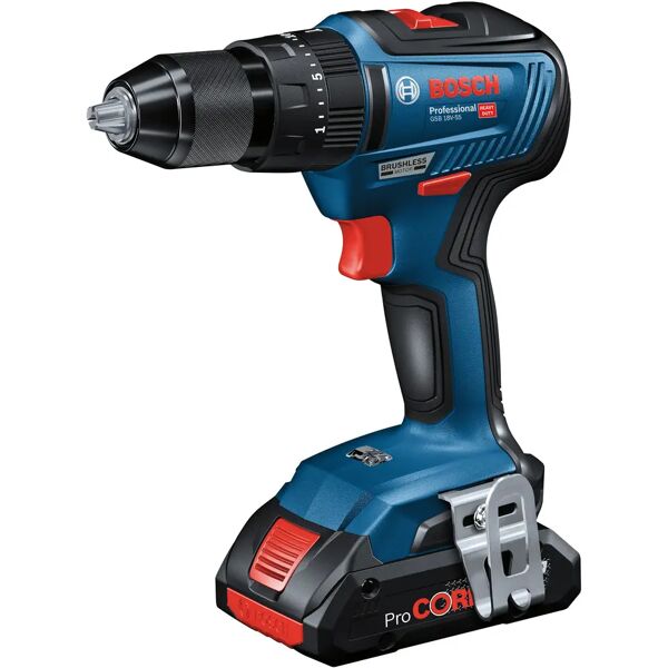 bosch trapano battente 18 v   gsb 18v-55 professional  brushless 2 batterie 4 ah peso 1,1 kg