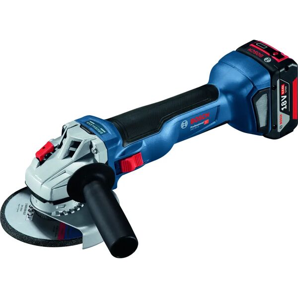 bosch smerigliatrice  125 mm 18 v gws 18v-10 professional 2 batterie 4 ah peso 2,1 kg