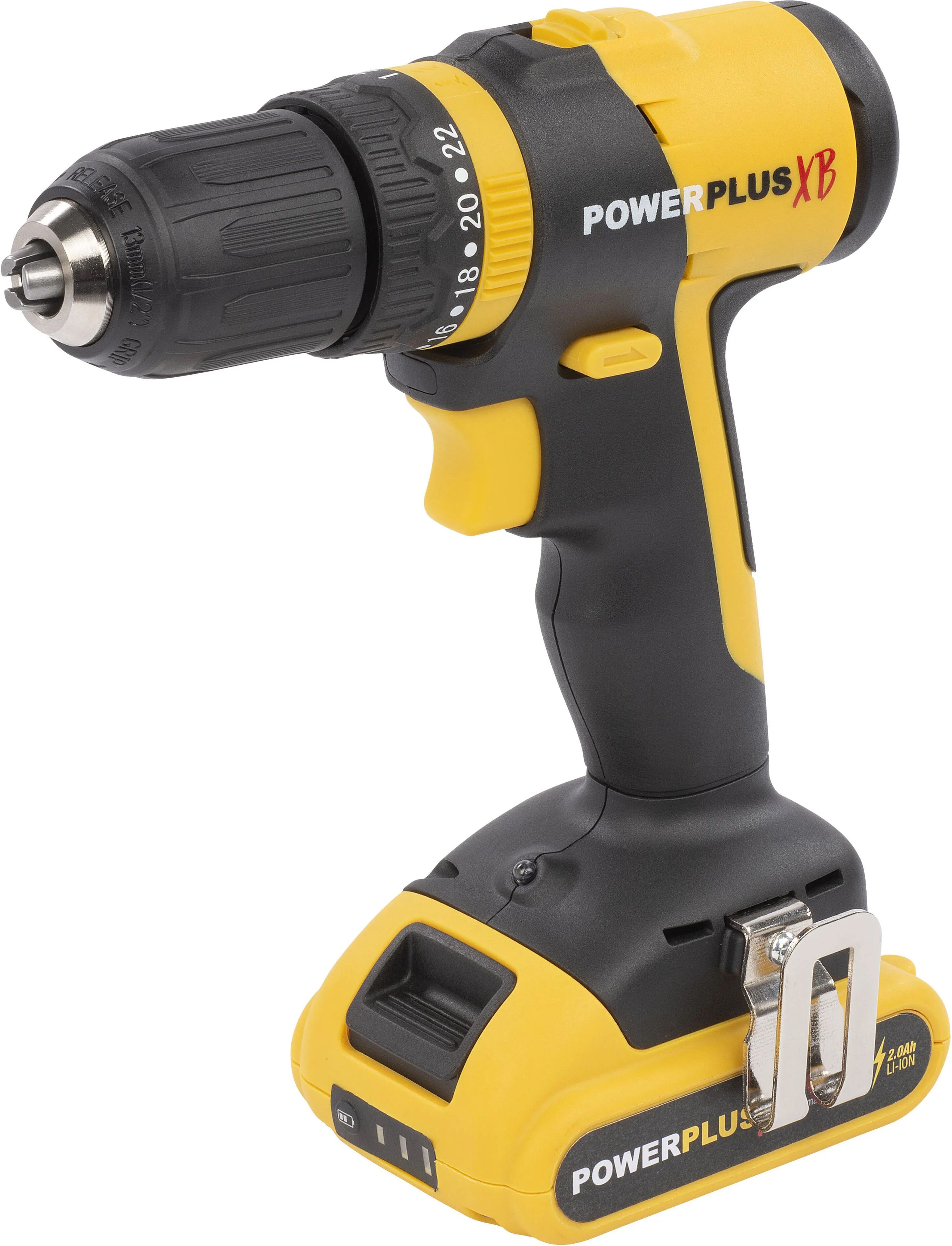 powerplus trapano battente  20 v powxb100 60 30 nm batteria litio 2ah brushless peso 2,7 kg