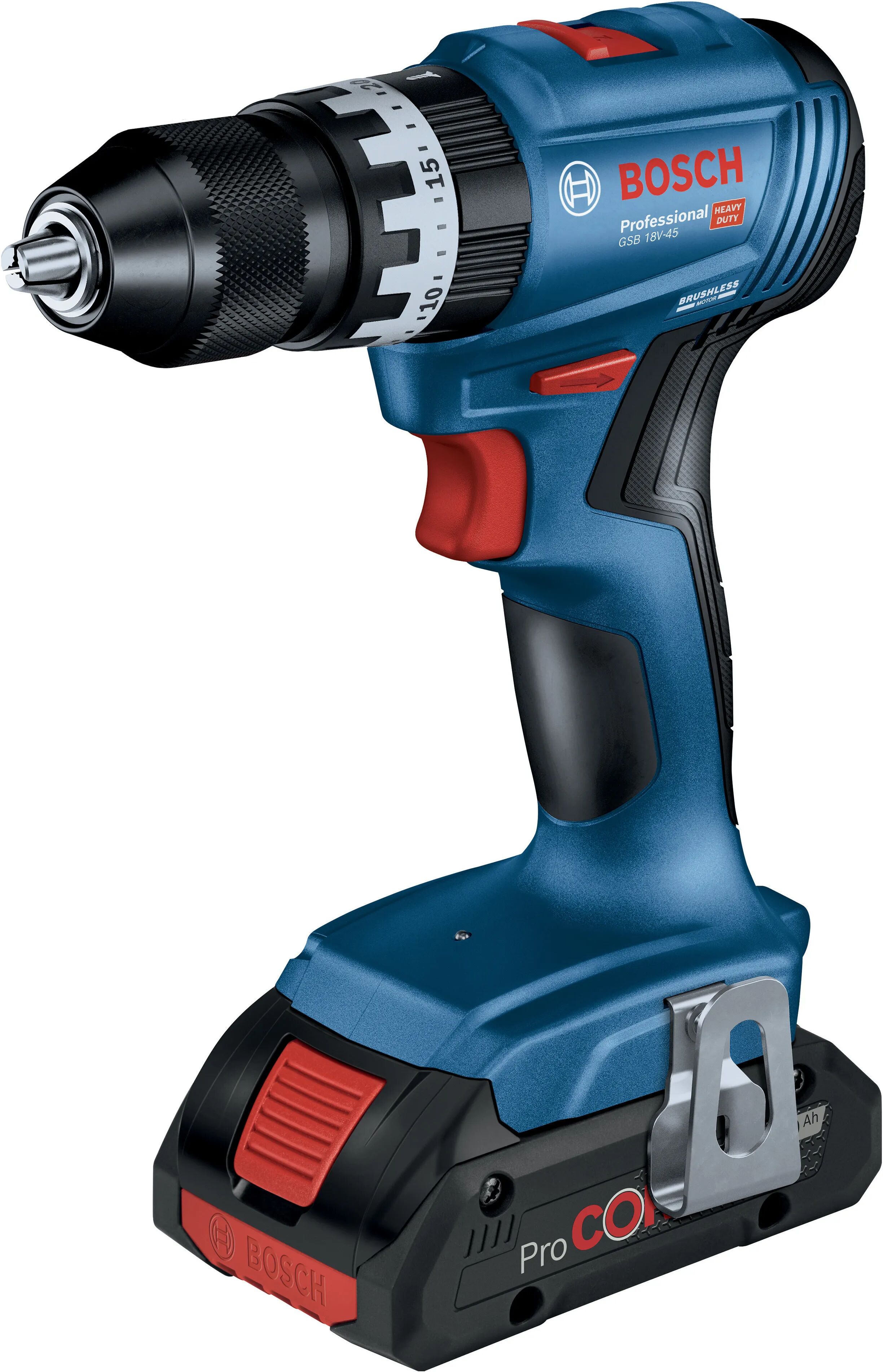 bosch trapano battente 18v  gsb 18v-45 45 nm brushless 2 batterie litio 2 ah peso 1 kg