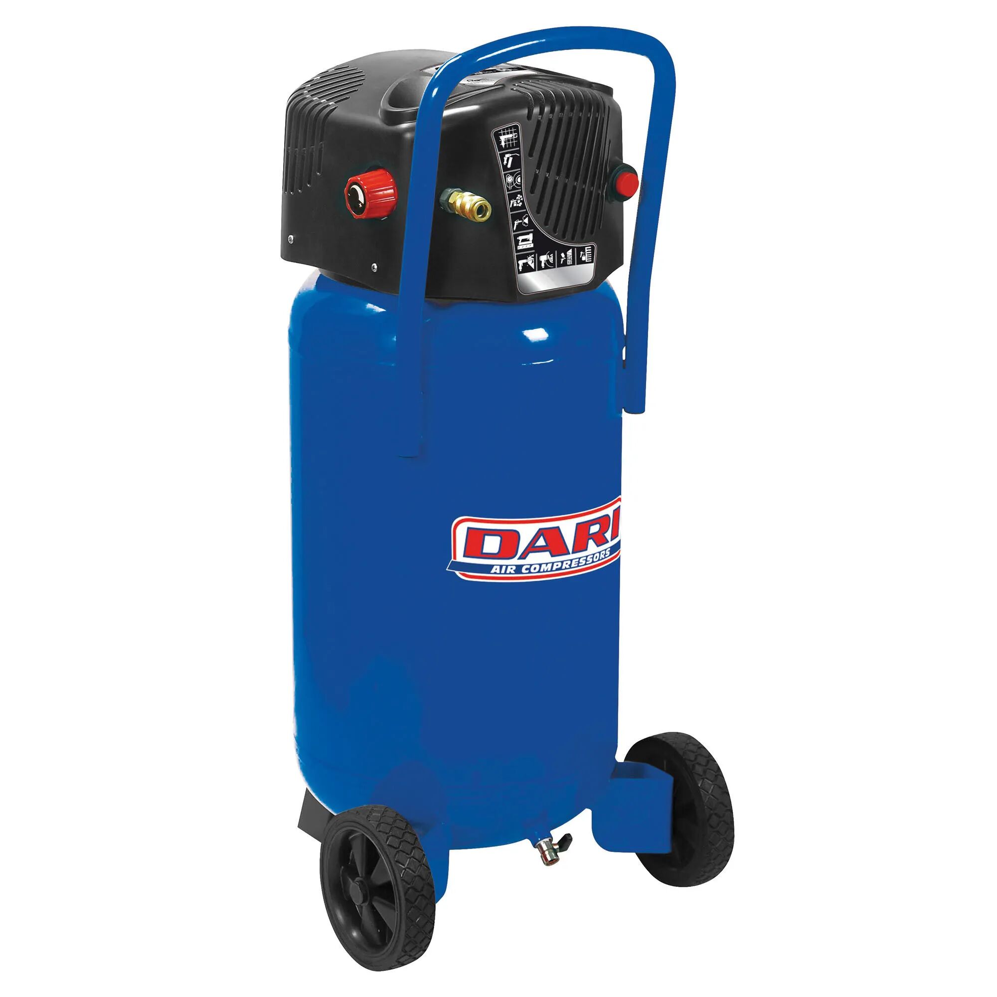 dari compressore verticale 50 l  2 hp pressione 10 bar aria aspirata 222 l/min