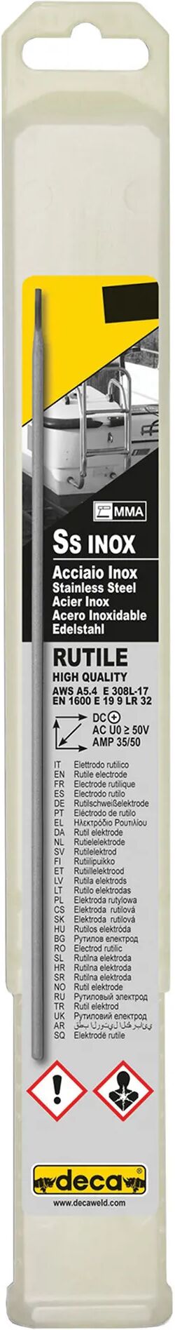 deca 40 elettrodi rutilici 2 mm  per inox classificazione aws a5.4 e308l-17