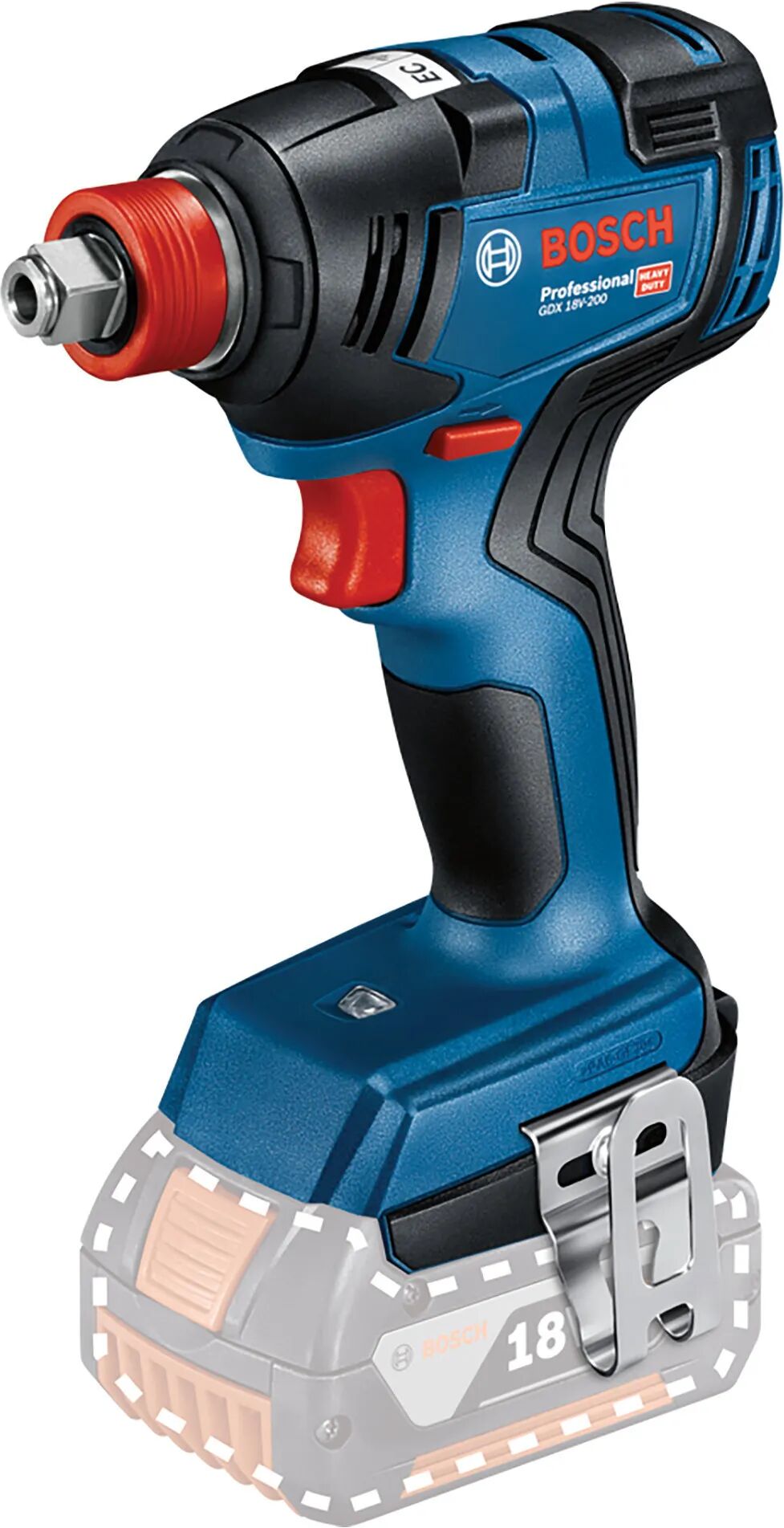 bosch trapano avvitatore impulsi  18 v pro gdx18v-200 1/2 200 nm corpo macchina in valigetta