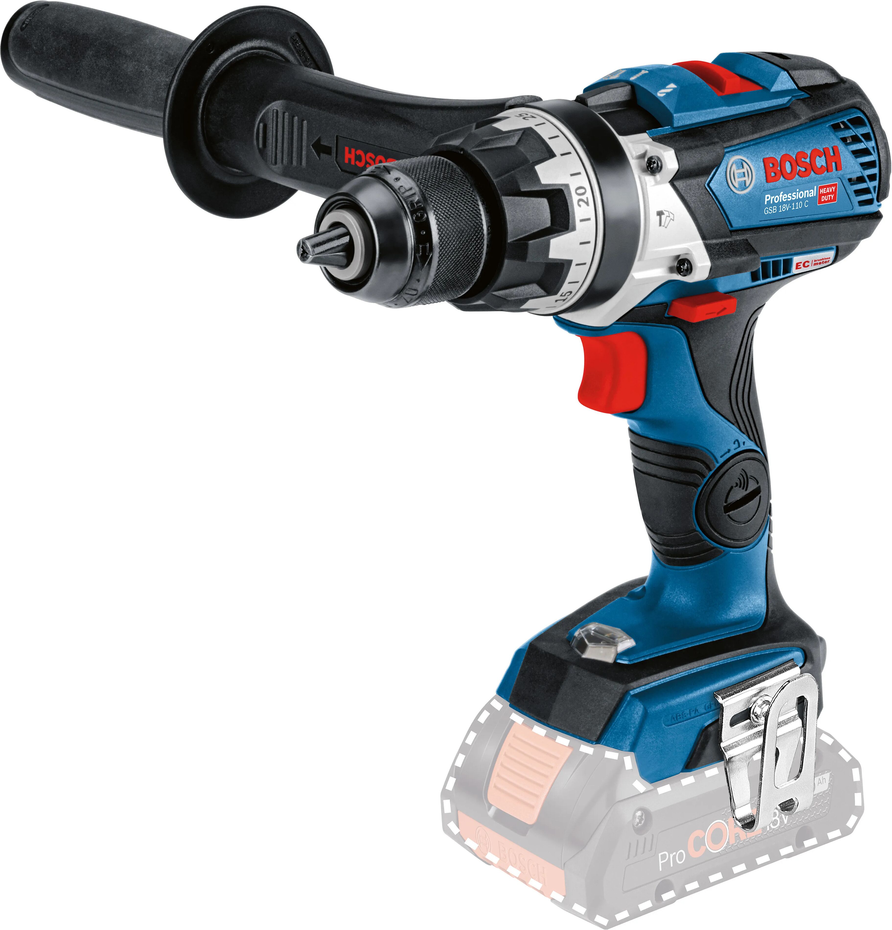 bosch trapano battente  18 v gsb18v-110 c a batteria litio corpo macchina in valigetta