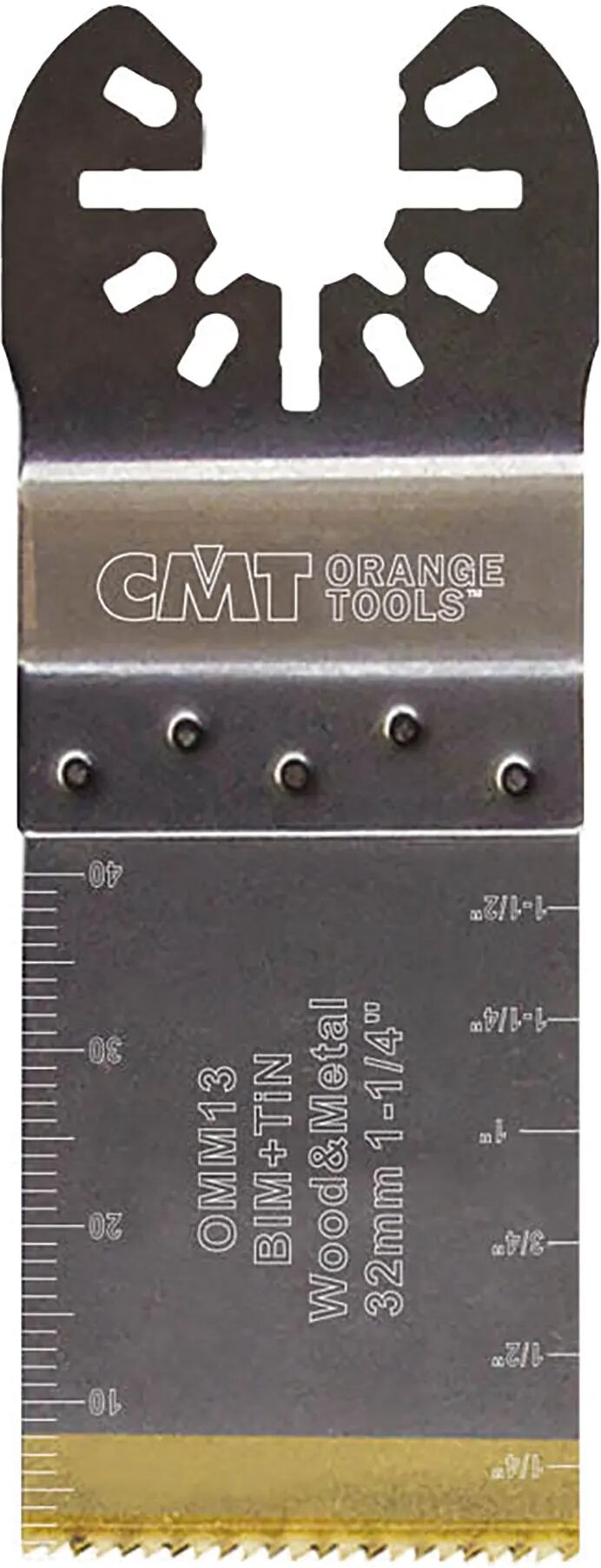 tecnomat lama multifunzione cmt omm13 32x40 mm bim+tin 8% co legno metallo 18tpi attacco universale