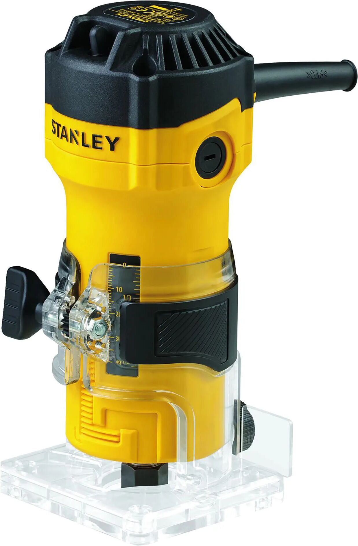 stanley fresatrice  550 w st55-qs attacco frese 6 mm interruttore antipolvere