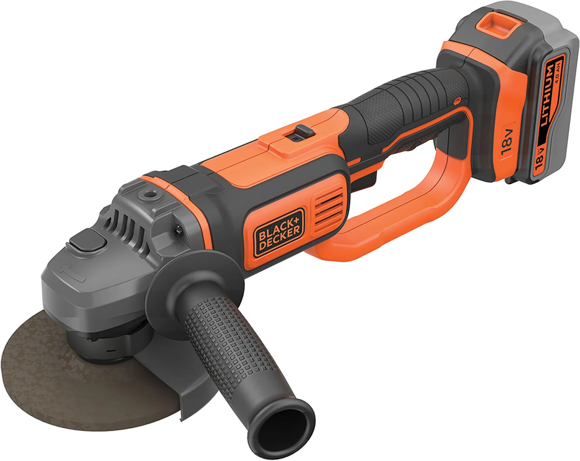 black & decker smerigliatrice b&d 125 mm 18 v 4 ah bcg720m1-qw batteria e caricabatteria peso 3,1 kg