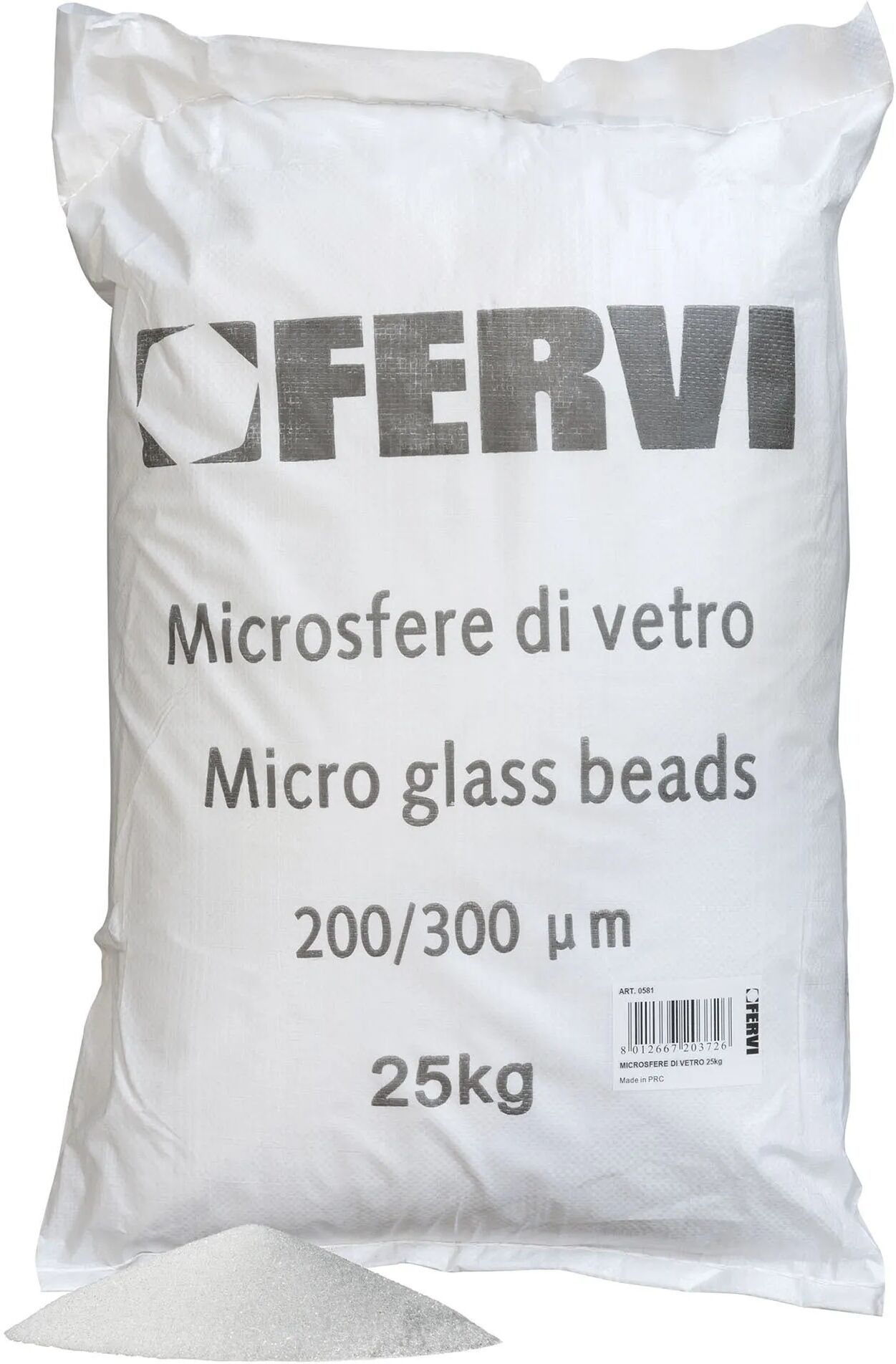 fervi microsfere di vetro da 25 kg  per sabbiatrice da banco