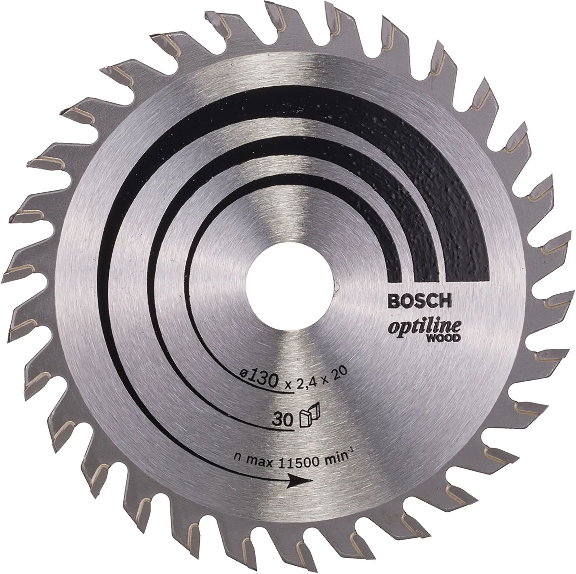 bosch lama Ø130 mm  30 denti Ø foro 20/16 mm per sega circolare per legno