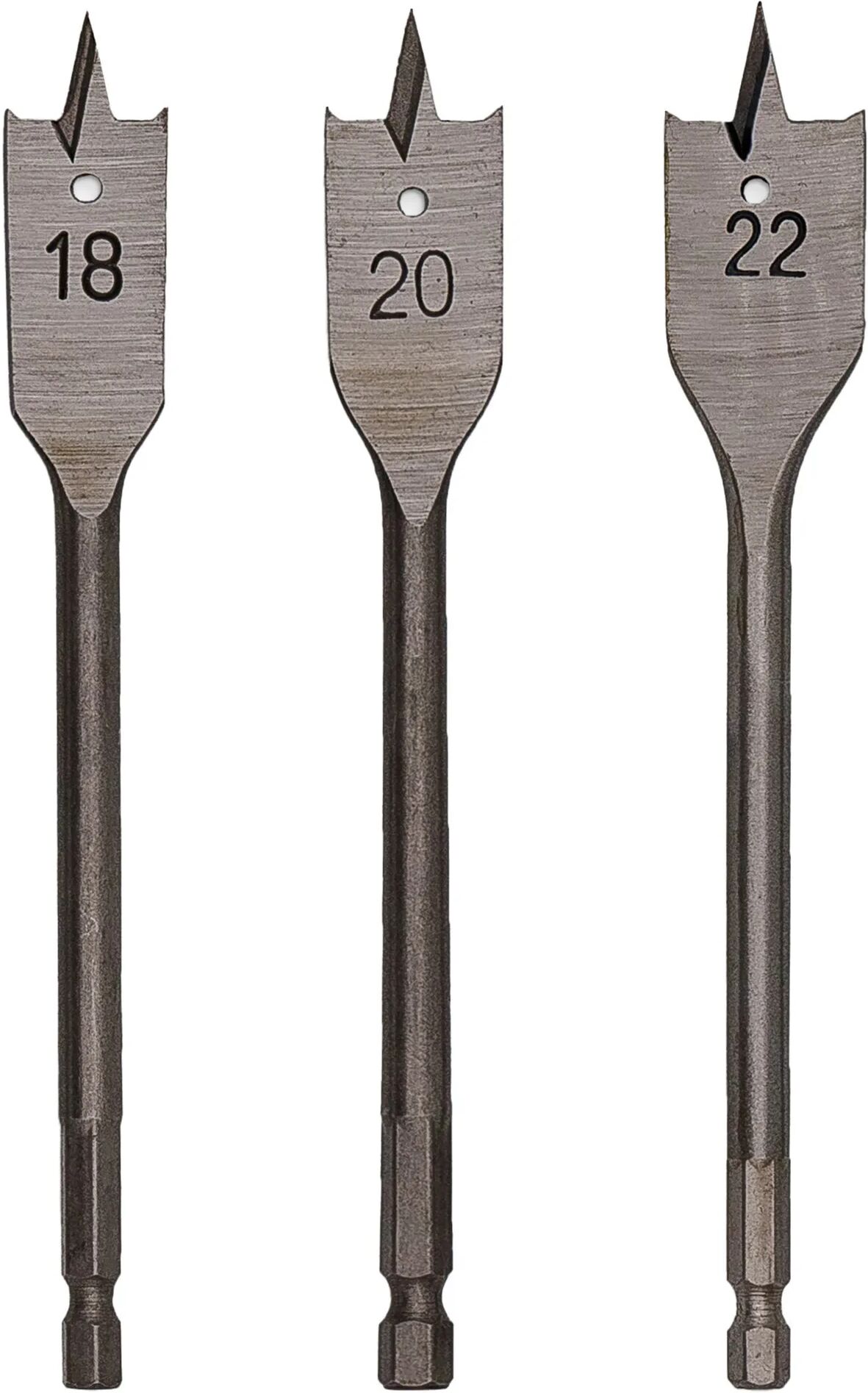 krino 3 punte piatte  Ø18-20-22x152 mm per legno