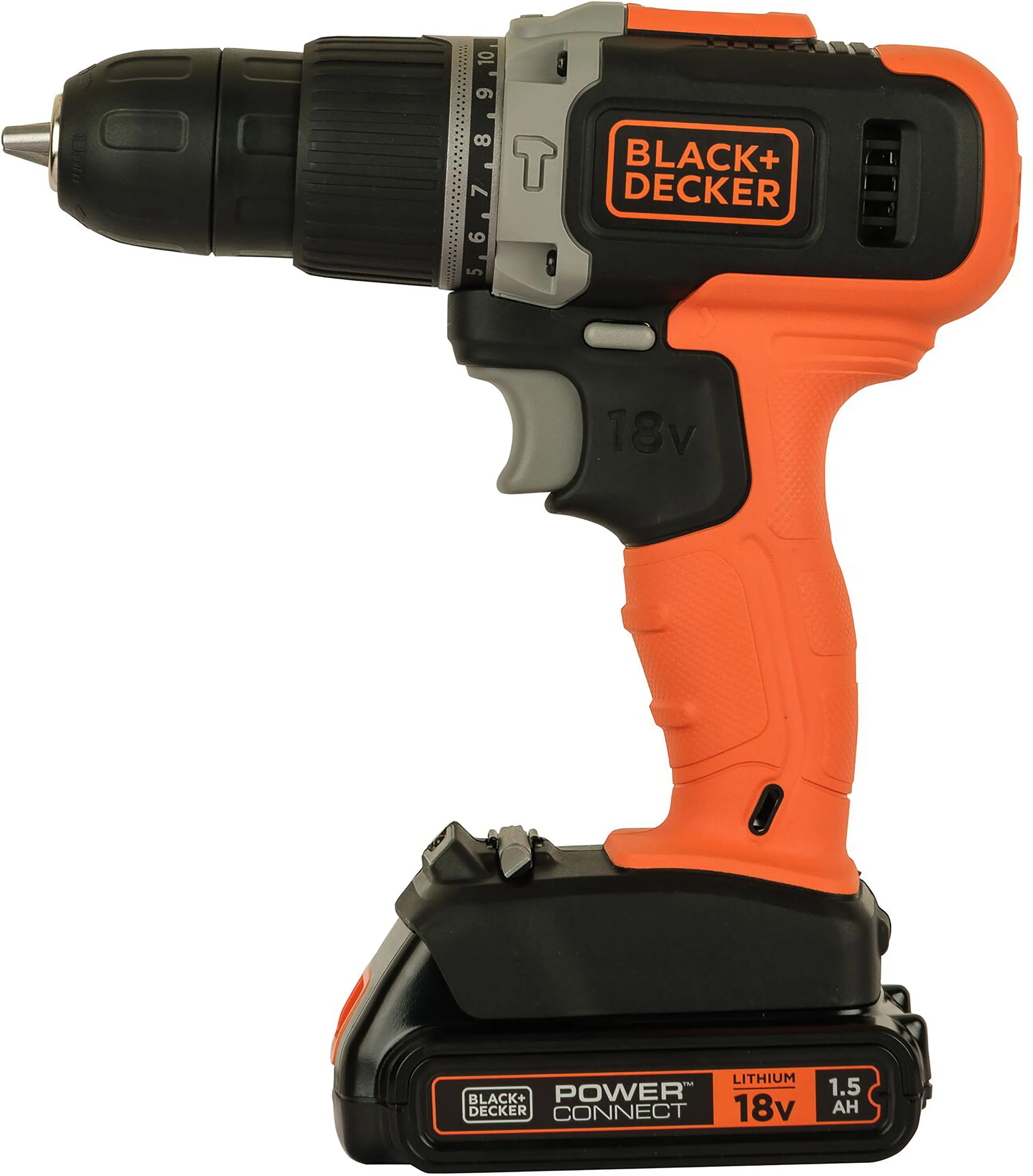 black & decker trapano battente b&d 18v bcd003c3ta-qw 3 batterie litio 1,5 ah 40 accessori in valigetta