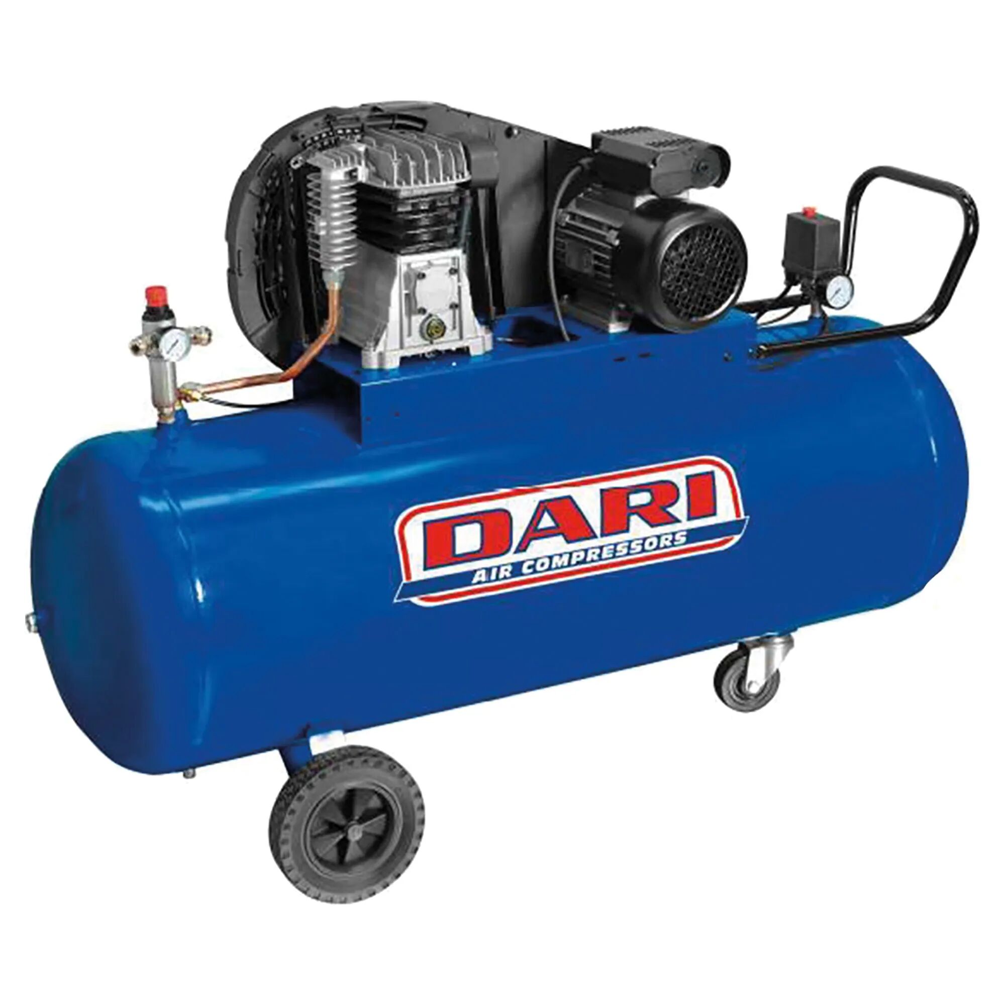 dari compressore a cinghia 100 l  2 hp dec100 pressione 10 bar aria aspirata 255 l/min