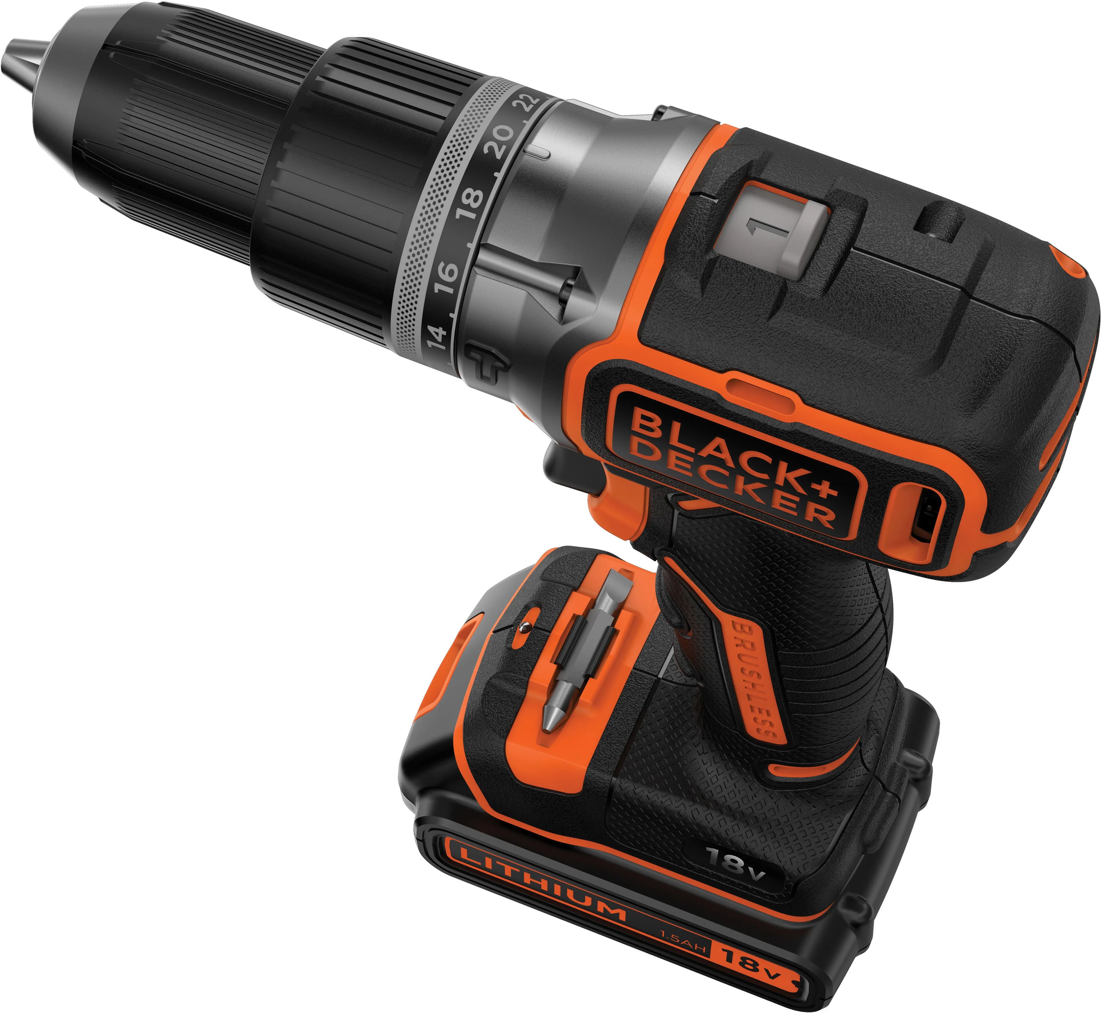 black & decker trapano battente 18 v b&d bl188n-xj 52 nm a batteria litio corpo macchina in valigetta