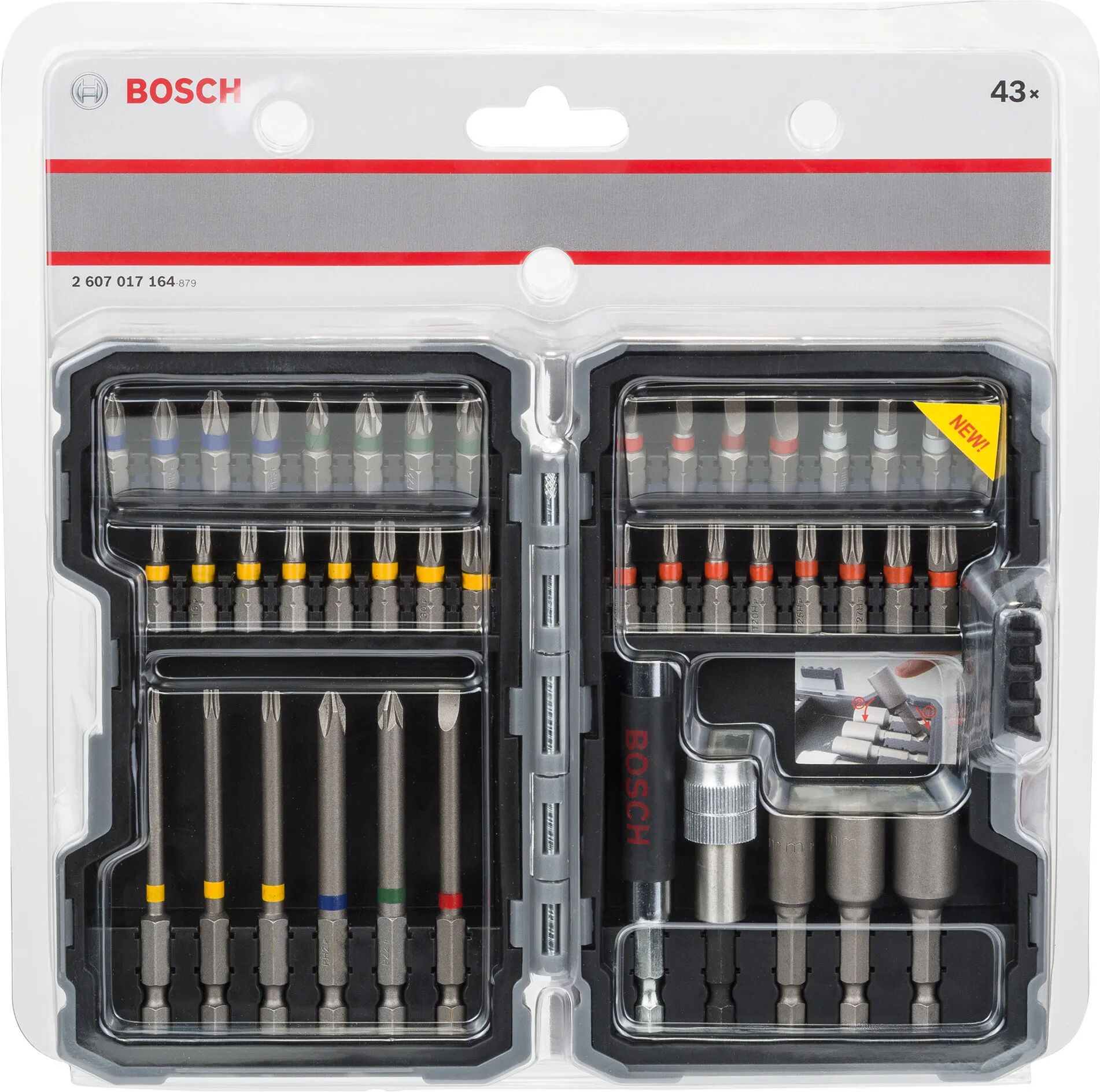 Bosch SET 43 PZ  PER AVVITAMENTO X-P CON VARI INSERTI E BUSSOLE PORTA INSERTI MAGNETICO