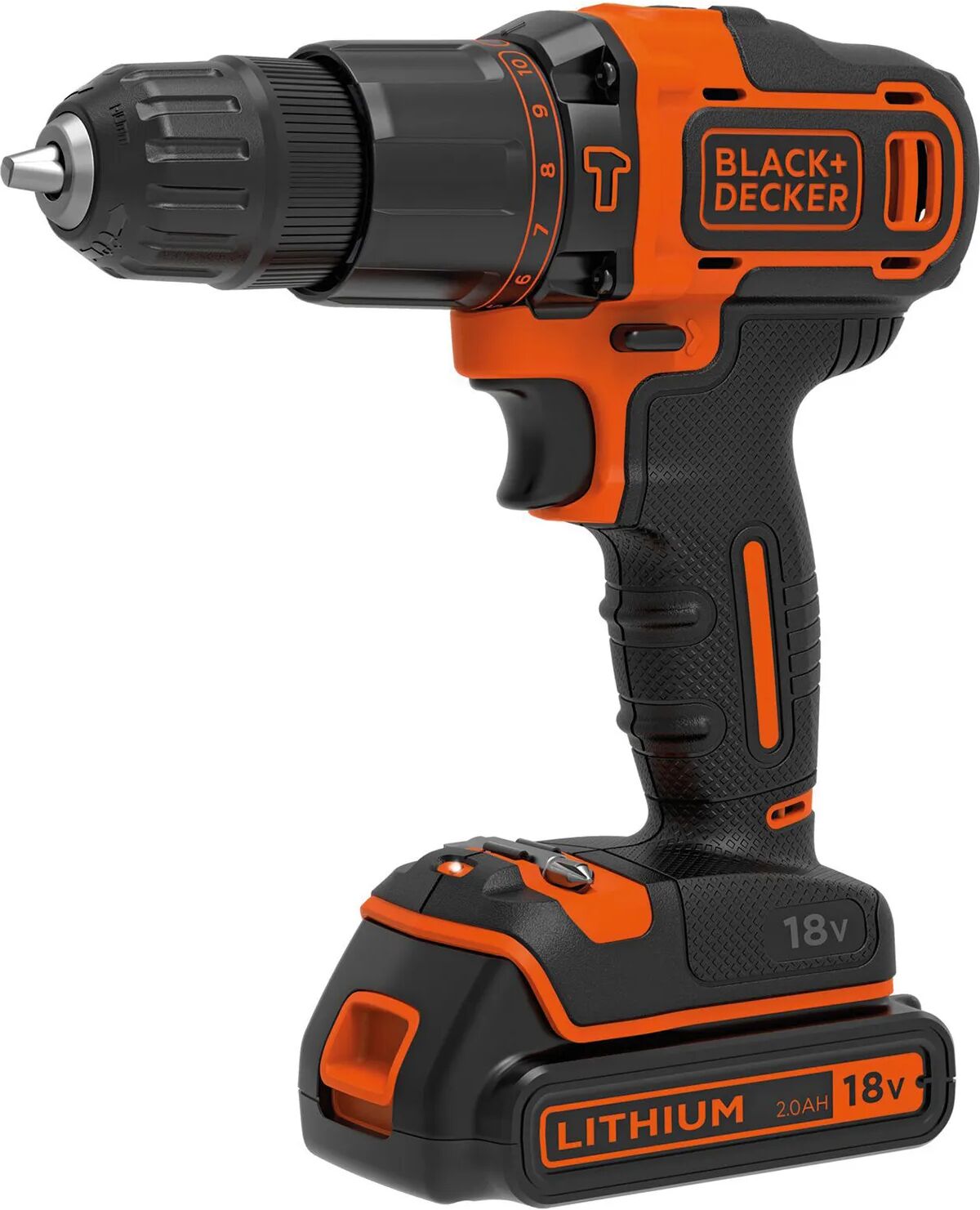 Black & Decker TRAPANO BATTENTE B&D 18 V BDCHD18B2FC-QW BATTERIA LITIO 1,5 Ah CON 32 ACCESSORI IN VALIGETTA