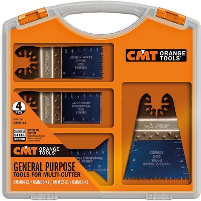 CMT ORANGE TOOLS OMM-X4 Lame per utensile multifunzione - Attacco universale CMT ORANGE TOOLS OMM-X4 Lame per utensile multifunzione - Attacco universale