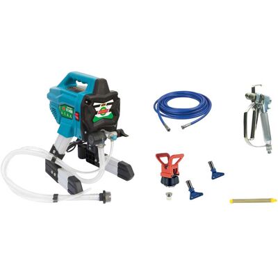 Asturo PISTOLA A SPRUZZO K1400 KIT POMPA AIRLESS ELETTRICA A PISTONE CON KIT DI VERNICIATURA Asturo PISTOLA A SPRUZZO K1400 KIT POMPA AIRLESS ELETTRICA A PISTONE CON KIT DI VERNICIATURA