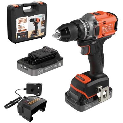 Black & Decker BLD682D2XK-QW Trapano avvitatore cordless - 2 Batterie, 50 Nm Black & Decker BLD682D2XK-QW Trapano avvitatore cordless - 2 Batterie, 50 Nm