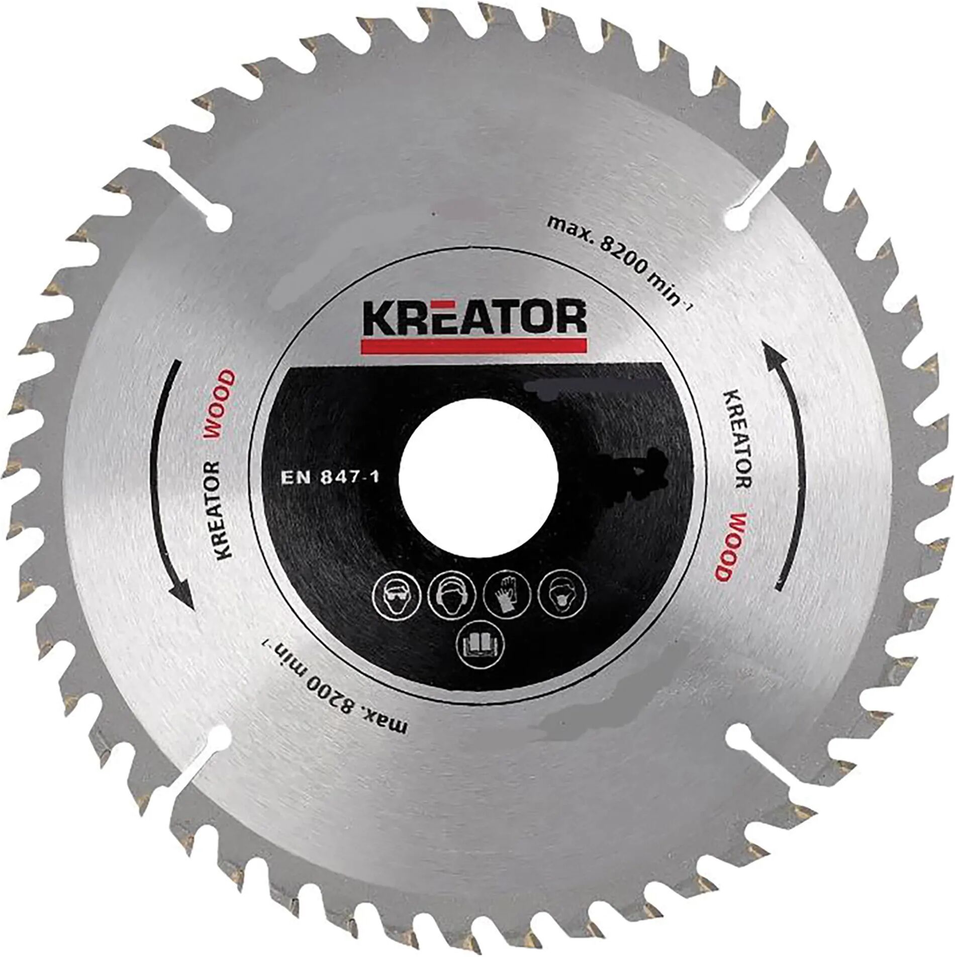 Kreator LAMA Ø216 mm 60 DENTI Ø FORO 30 mm PER TRONCATRICE PER LEGNO CON 5 RIDUZIONI