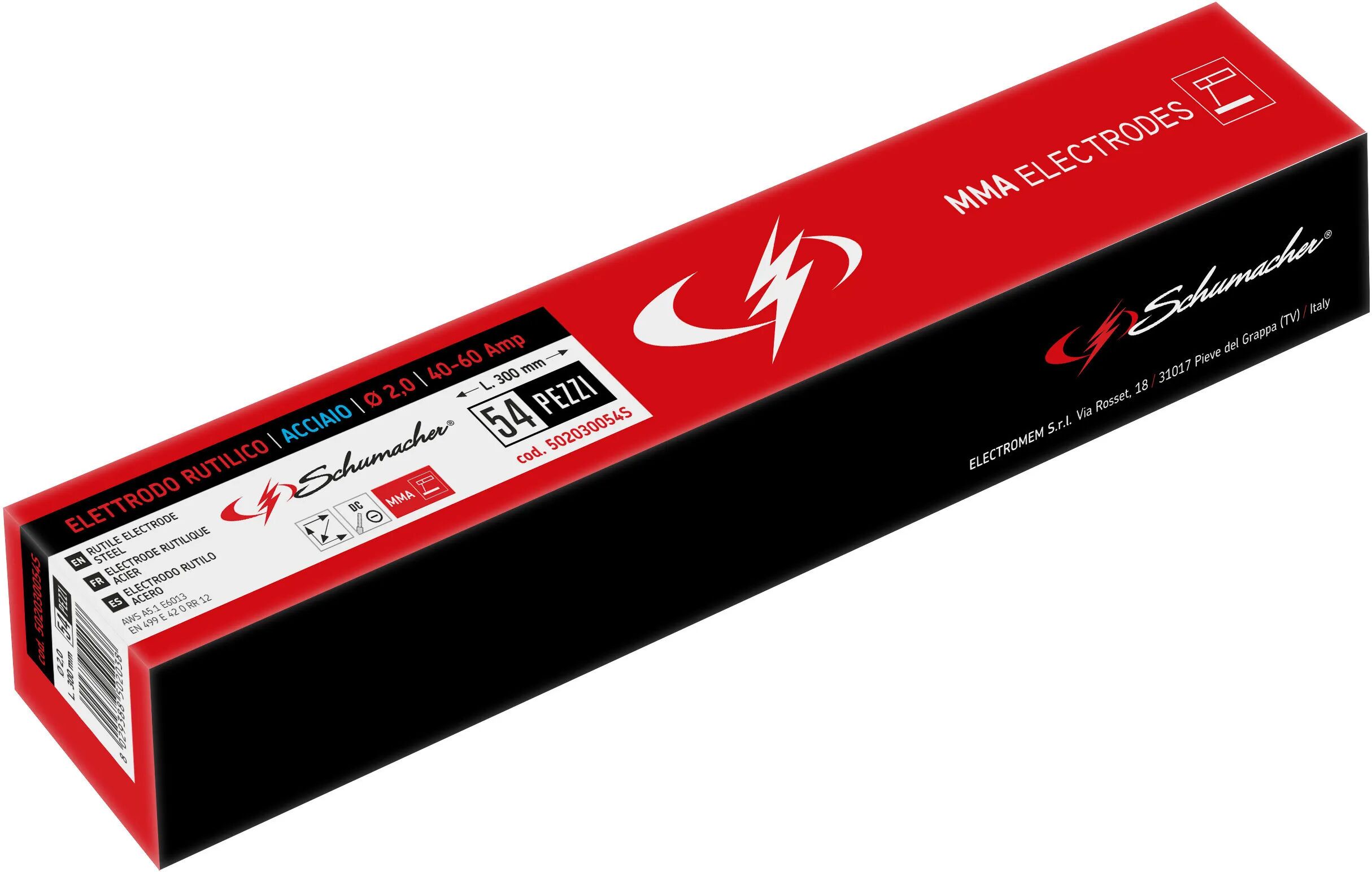 54 Elettrodi Rutilici 2 Mm Schumacher Acciaio E Ferro 54 Elettrodi Rutilici 2 Mm Schumacher Acciaio E Ferro