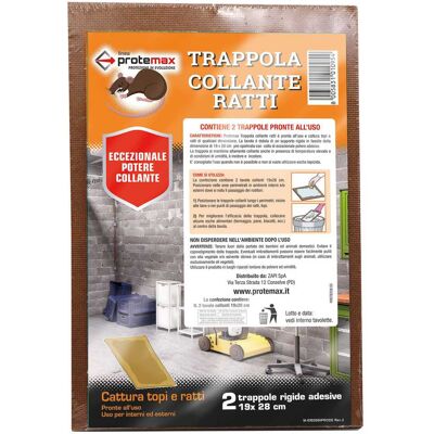 Tecnomat MAXI TRAPPOLE COLLANTI PROTEMAX PER TOPI PRONTE ALL'USO 2 PEZZI Tecnomat MAXI TRAPPOLE COLLANTI PROTEMAX PER TOPI PRONTE ALL'USO 2 PEZZI