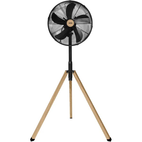 tecnomat ventilatore zephir a piantana pala Ø 40 cm con piedistallo in metallo colore legno e nero