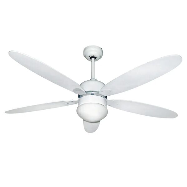 tecnomat ventilatore da soffitto zephir Ø 124 cm 5 pale bianco con luce e telcomando