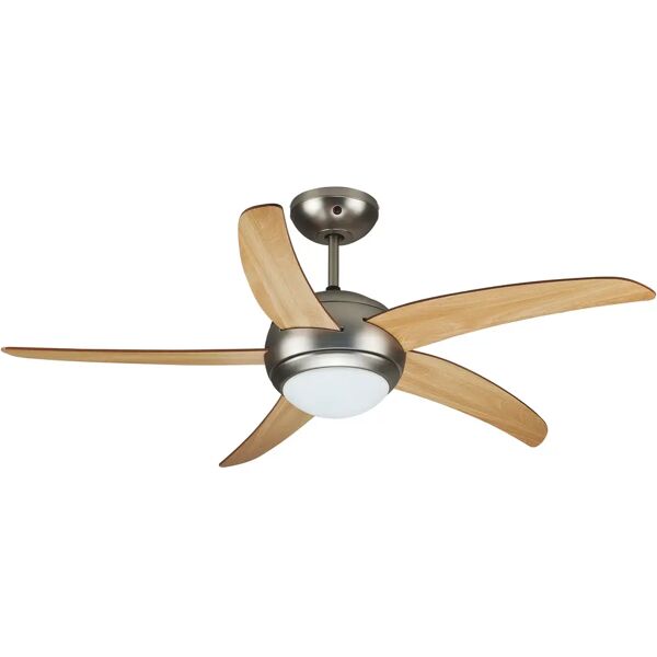 tecnomat ventilatore da soffitto 5 pale Ø 132 cm con luce e telecomando color frassino